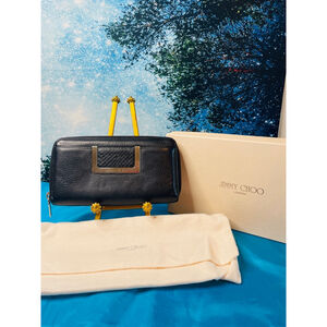 Women's Jimmy Choo Black Leather Wallet VGUC